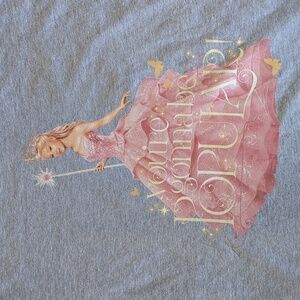 Wicked Movie "Popular" Gray Tee with Ariana Grande As Glinda